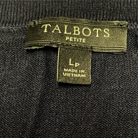 Talbots Striped Cardigan and Tank Top Set Size Large Petite - Picture 2 of 11